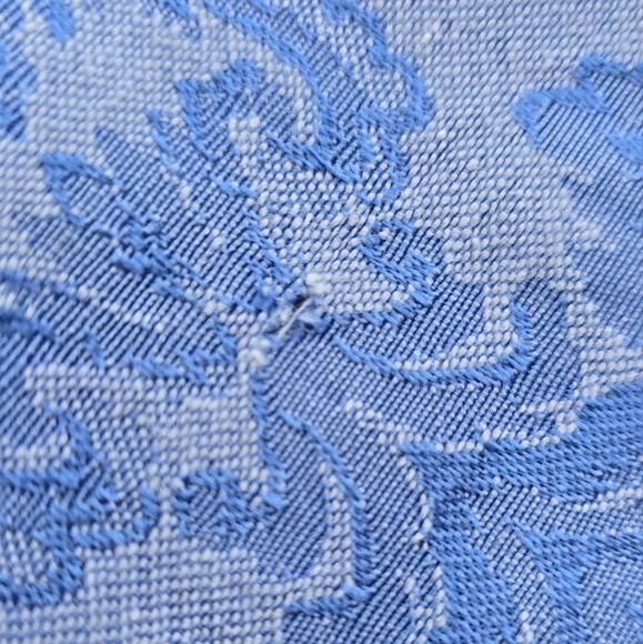 Rare-Vintage "Hanukkah" Blue Damask-Tablecloth Large 58 x 139" - Picture 6 of 14